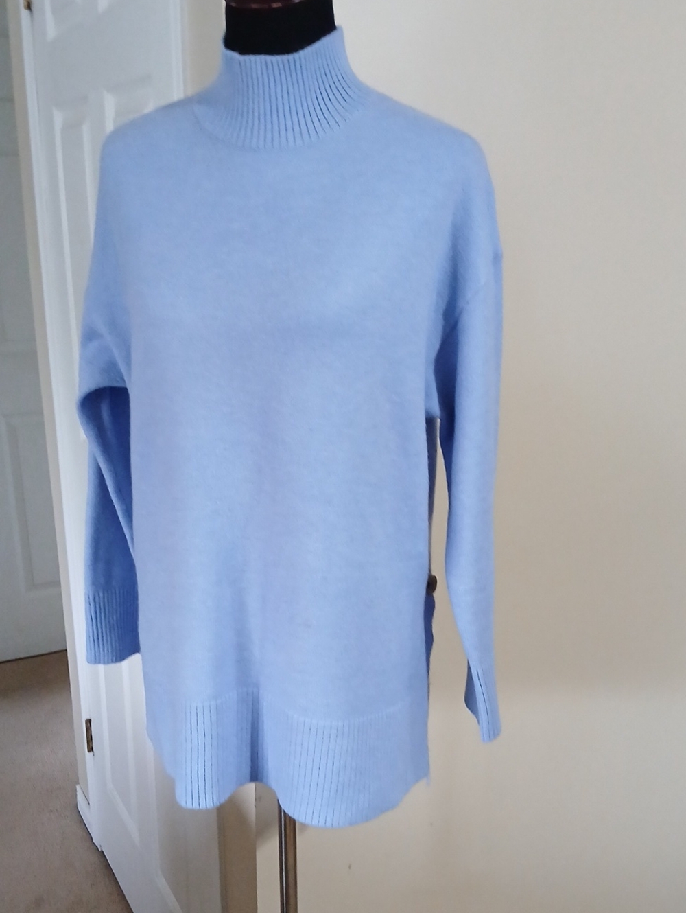 RW&CO. Pale Blue Mock Neck Sweater